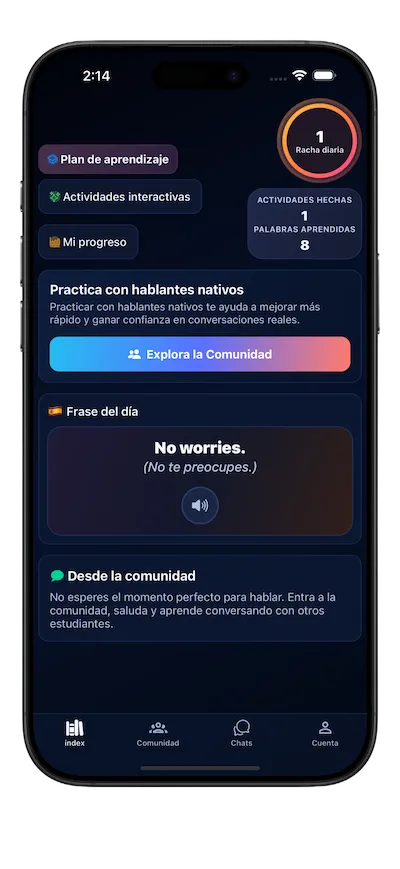 Vista previa de la app Lingobi
