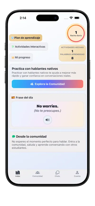 Vista previa de la app Lingobi