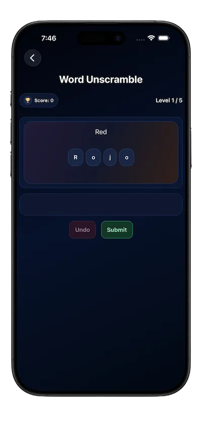 Educational game screenshot