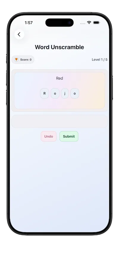 Educational game screenshot