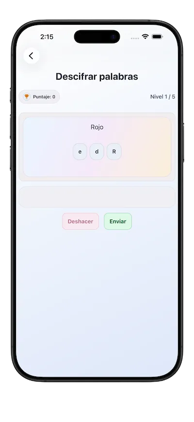 Captura de juego educativo