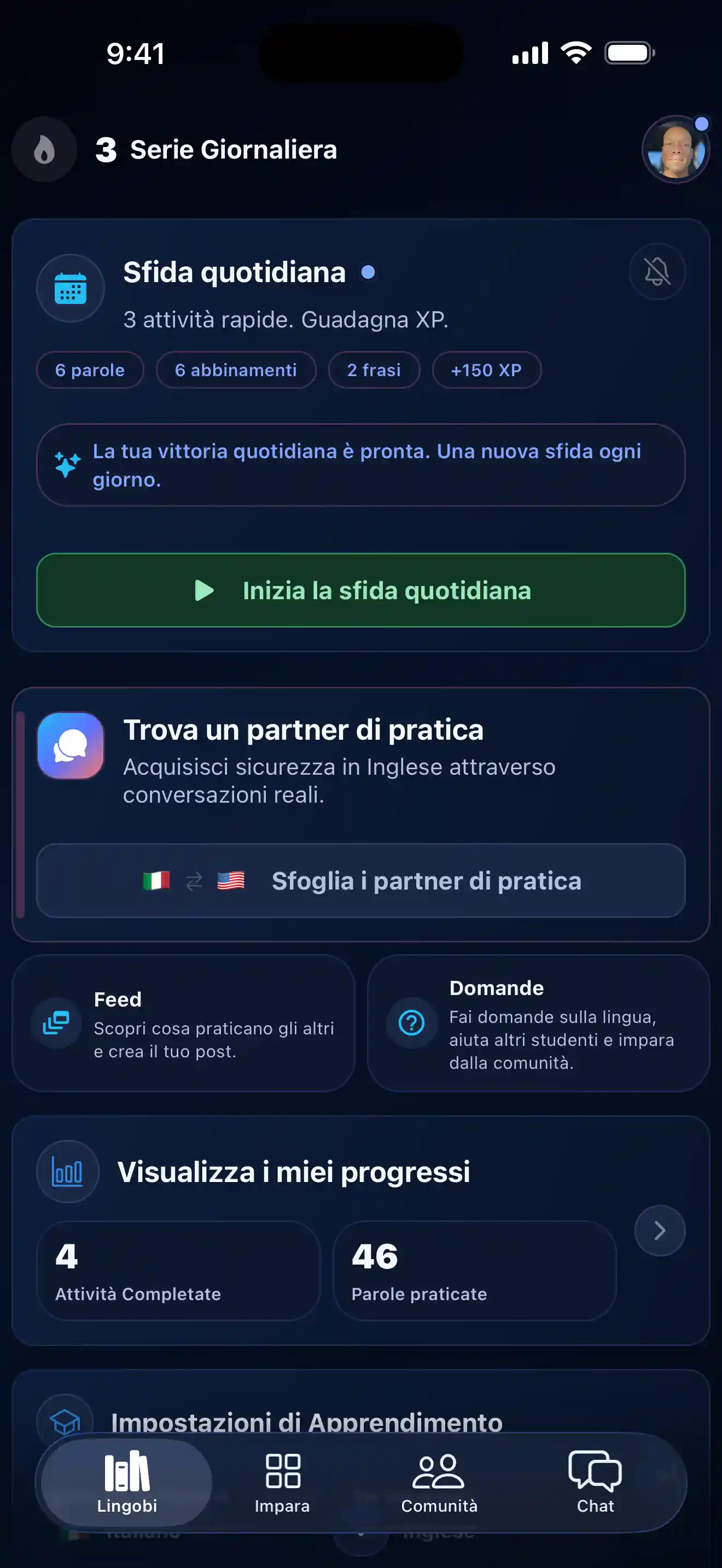 Anteprima dell’app Lingobi