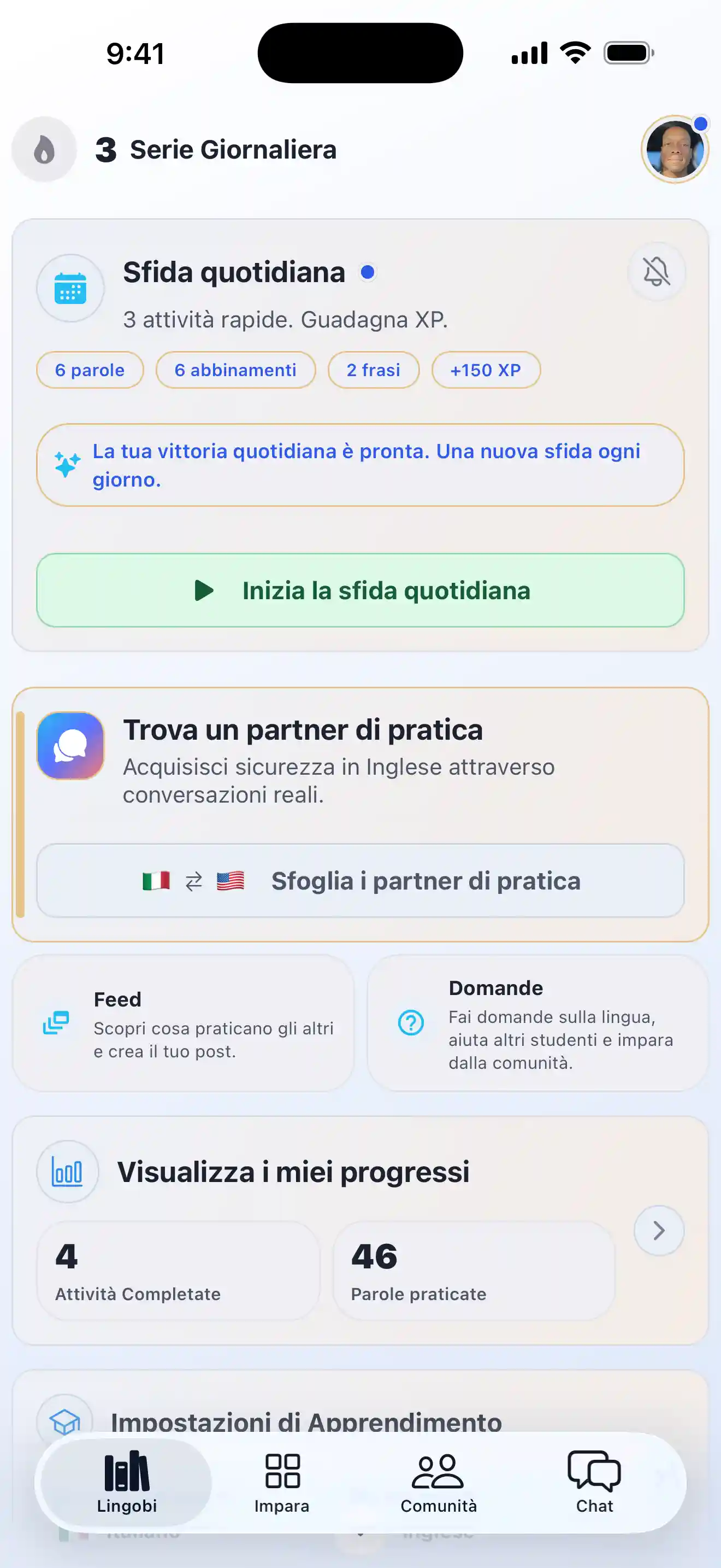 Anteprima dell’app Lingobi