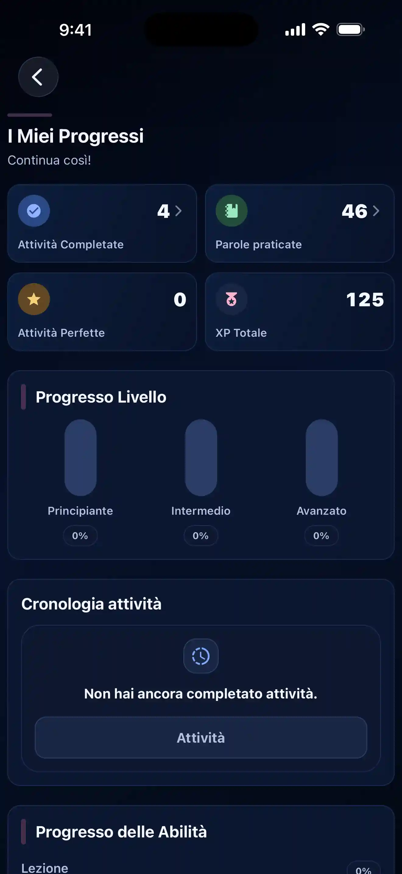 Progressi in Lingobi