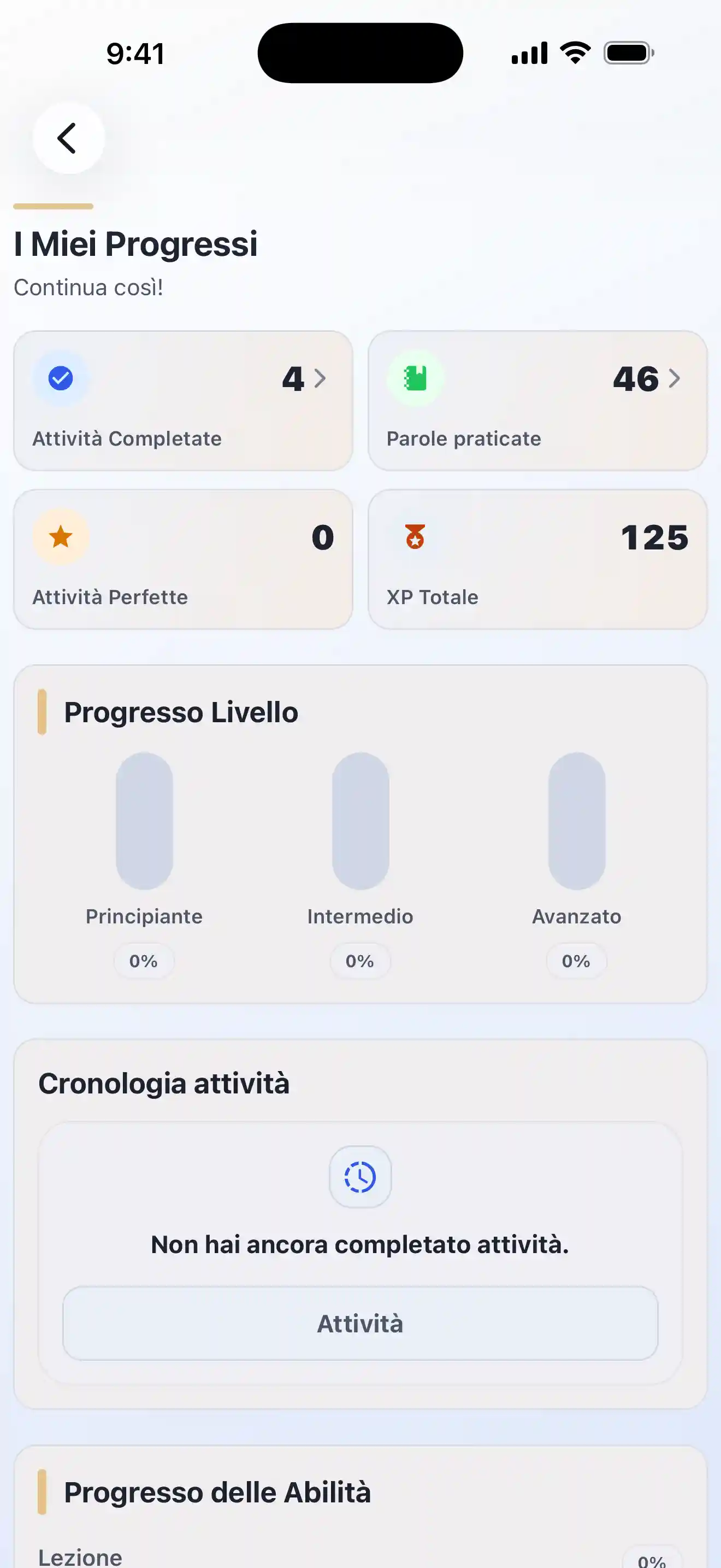 Progressi in Lingobi